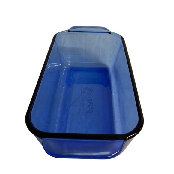 Pyrex Cobalt Blue Glass 1.5 Quart Baking Loaf Dish Pan - Picture 2 of 4